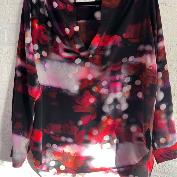 Amanda Uprichard 100% Silk Abstract Floral Print Blouse Size Large - Picture 1 of 4